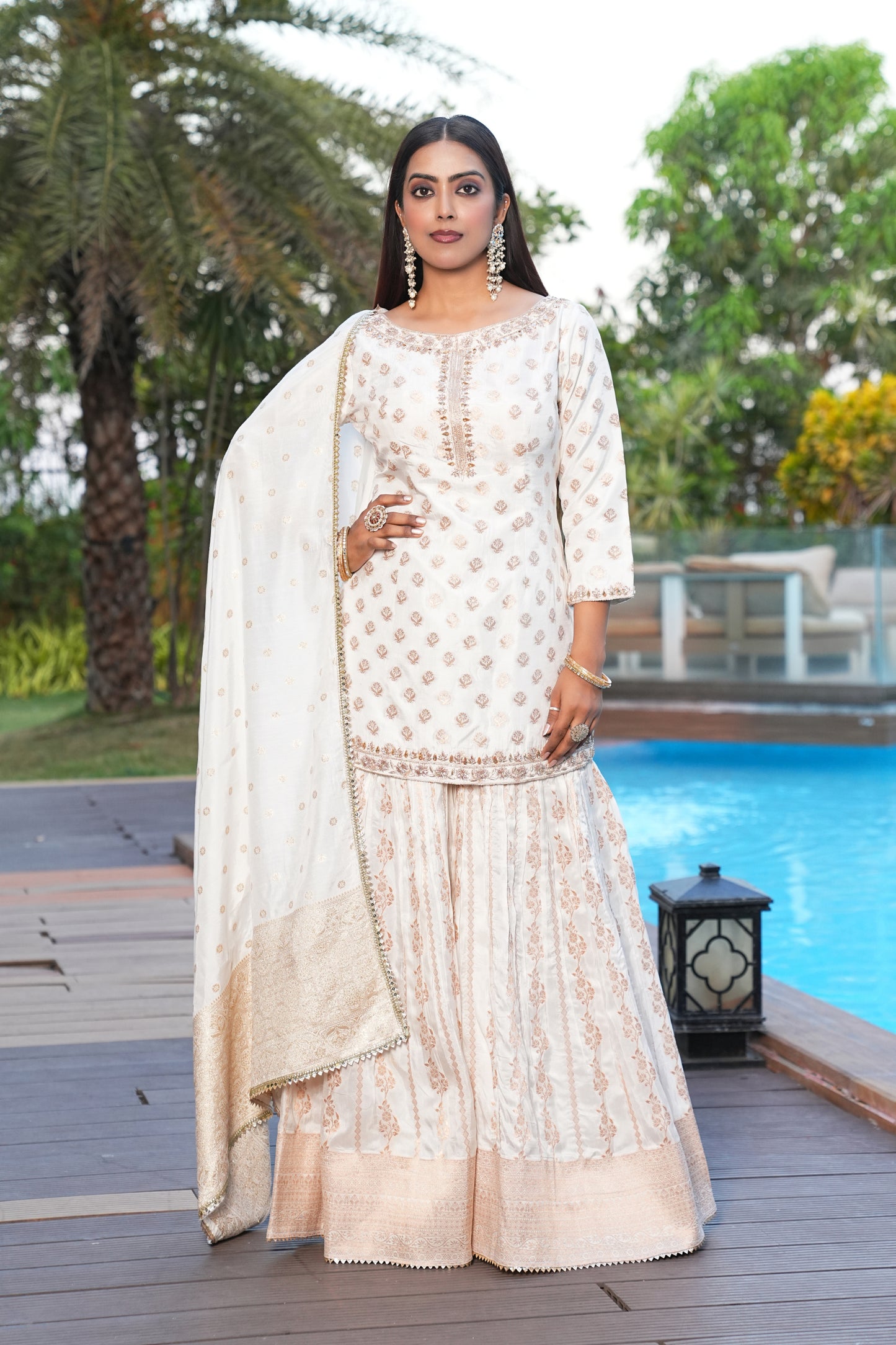 white color Sequence Embroidery work Designer Lehenga Choli for Any Function BL1348
