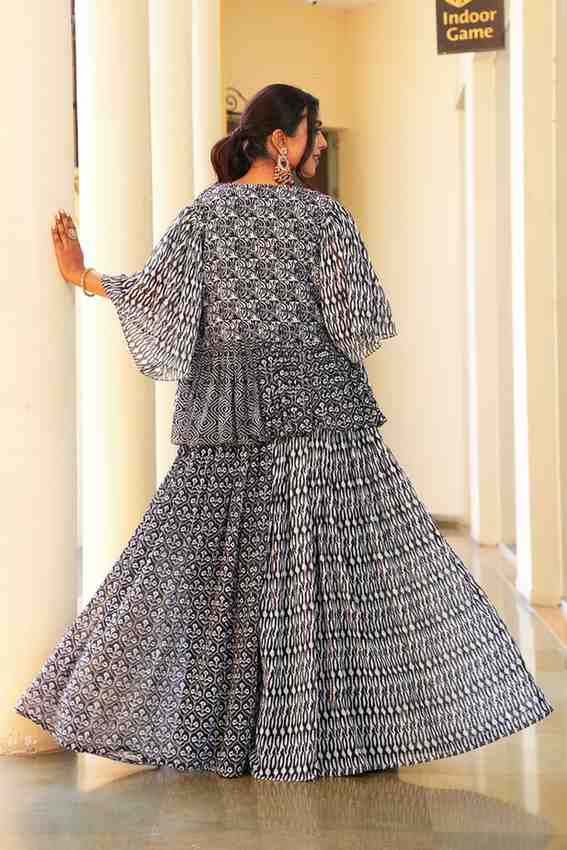 Gray color Sequence & Zari Embroidery work Designer Lehenga Choli for Any Function BL1365