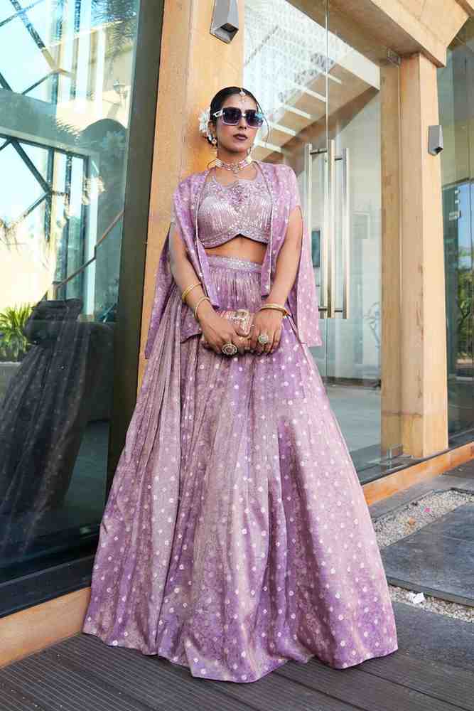 Purple color Sequence Embroidery work Designer Lehenga Choli BL1565