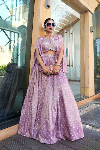 Purple color Sequence Embroidery work Designer Lehenga Choli BL1565