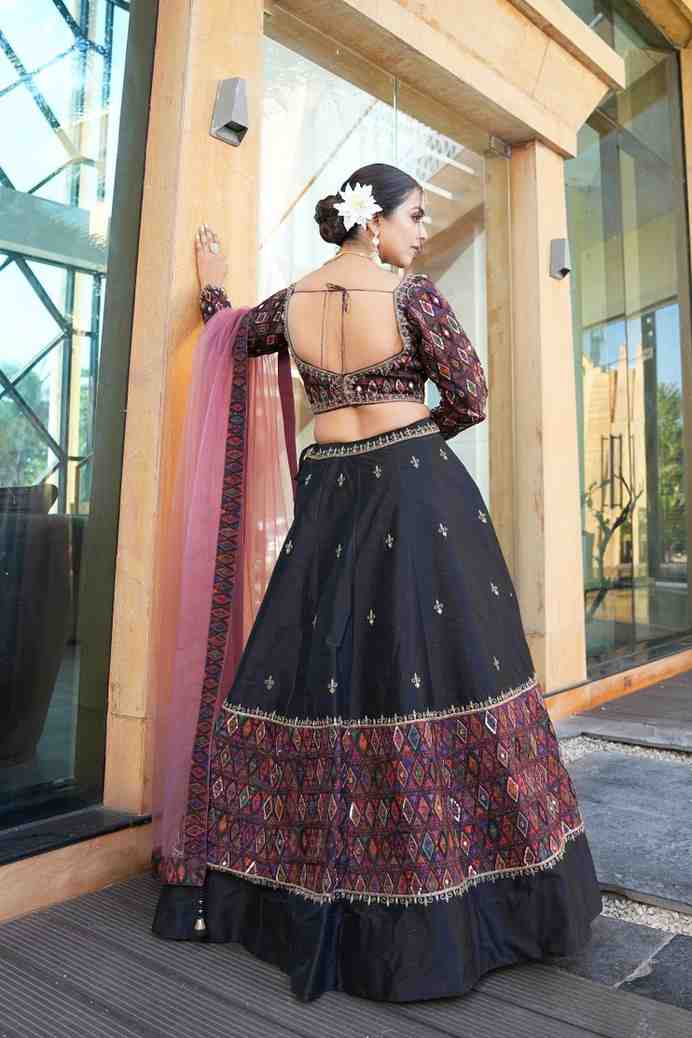 Black color Sequence Embroidery work Designer Lehenga Choli for Wedding Function BL1419