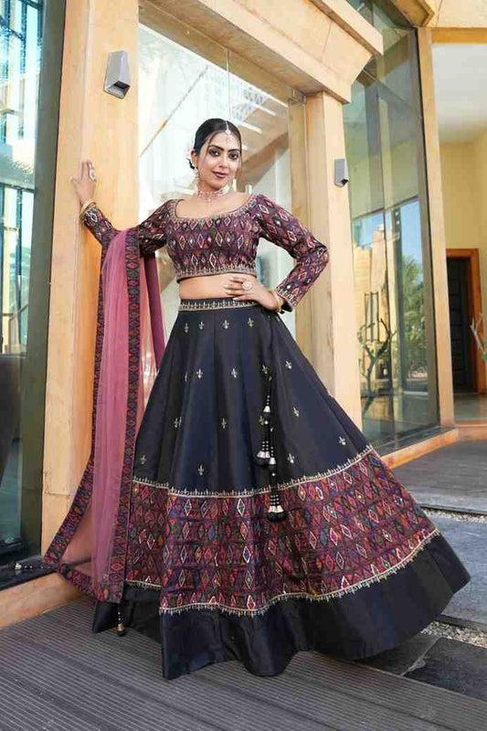 Black color Sequence Embroidery work Designer Lehenga Choli for Wedding Function BL1419