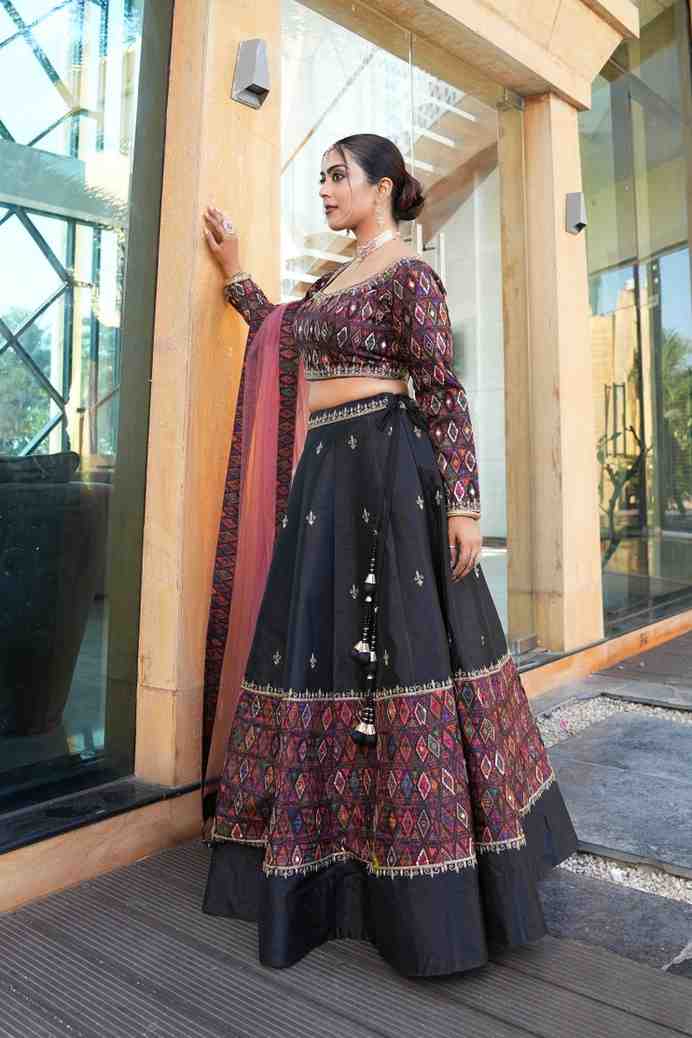 Black color Sequence Embroidery work Designer Lehenga Choli for Wedding Function BL1419