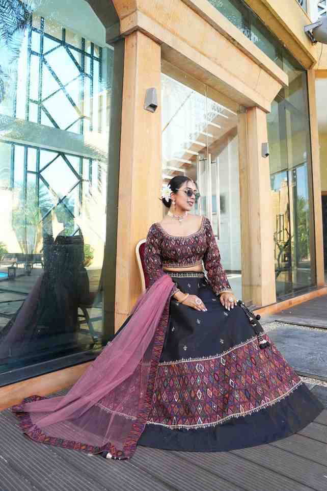 Black color Sequence Embroidery work Designer Lehenga Choli for Wedding Function BL1419