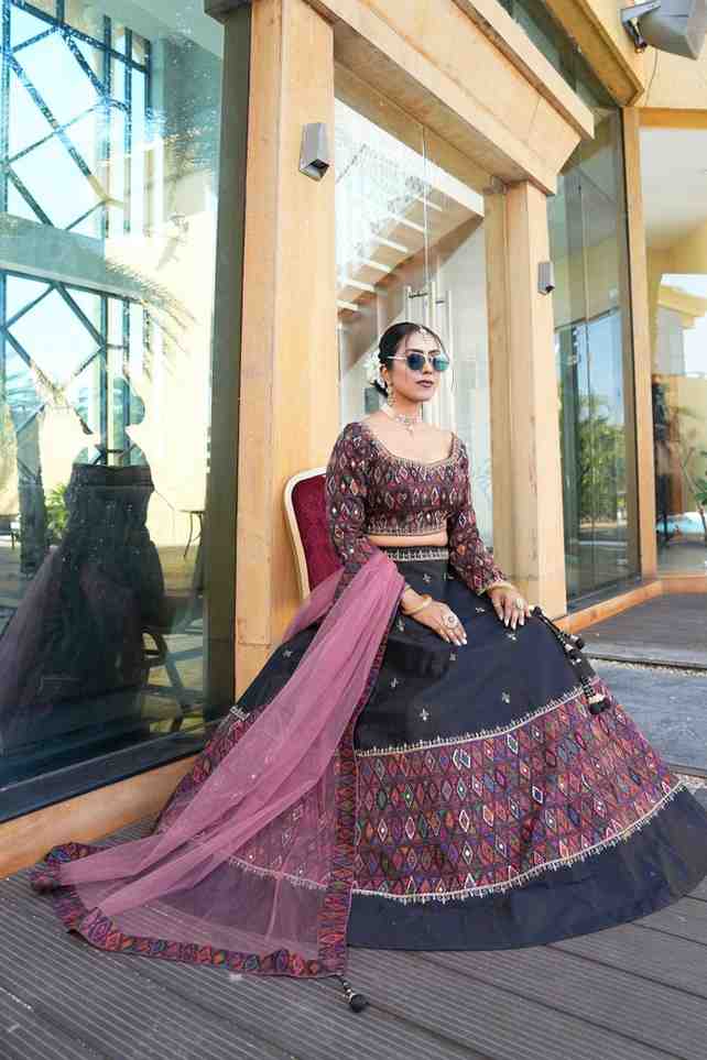 Black color Sequence Embroidery work Designer Lehenga Choli for Wedding Function BL1419