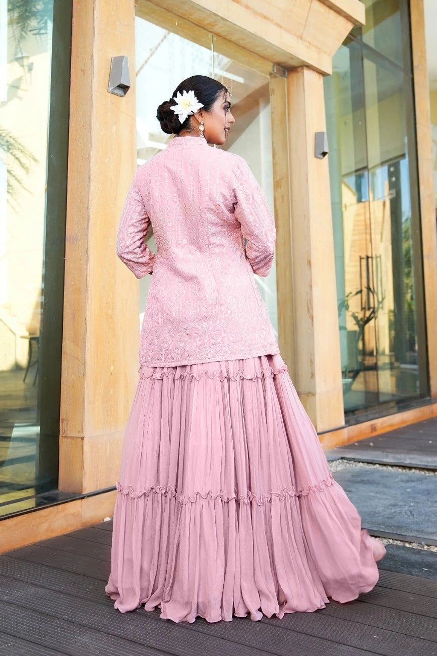 Pink color Embroidery & Sequence work Designer Lehenga Choli for Wedding Function BL1442