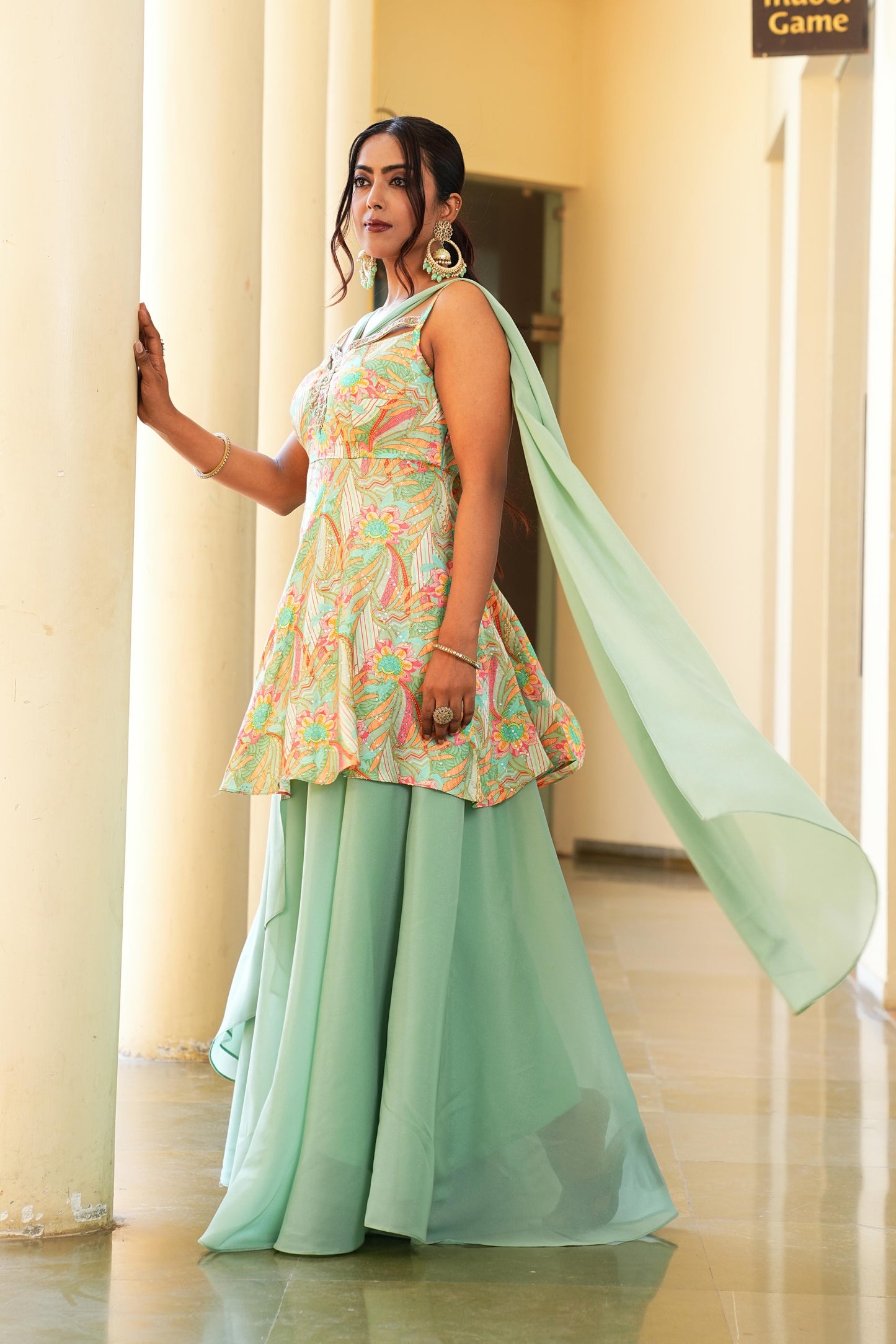 Green color  work Designer Lehenga Choli for Any Function BL1572
