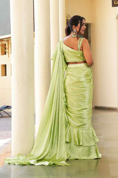 Green color Sequence Embroidery work Designer Lehenga Choli BL1565