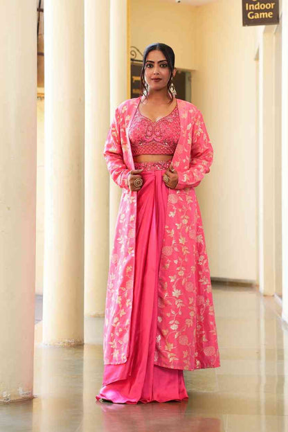 Pink color Real Mirror Embroidery work Designer Lehenga Choli for Wedding Function BL1469