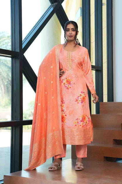 Peach color Embroidery & Crush work Ruffle Style Lehenga Choli for any function BL1226
