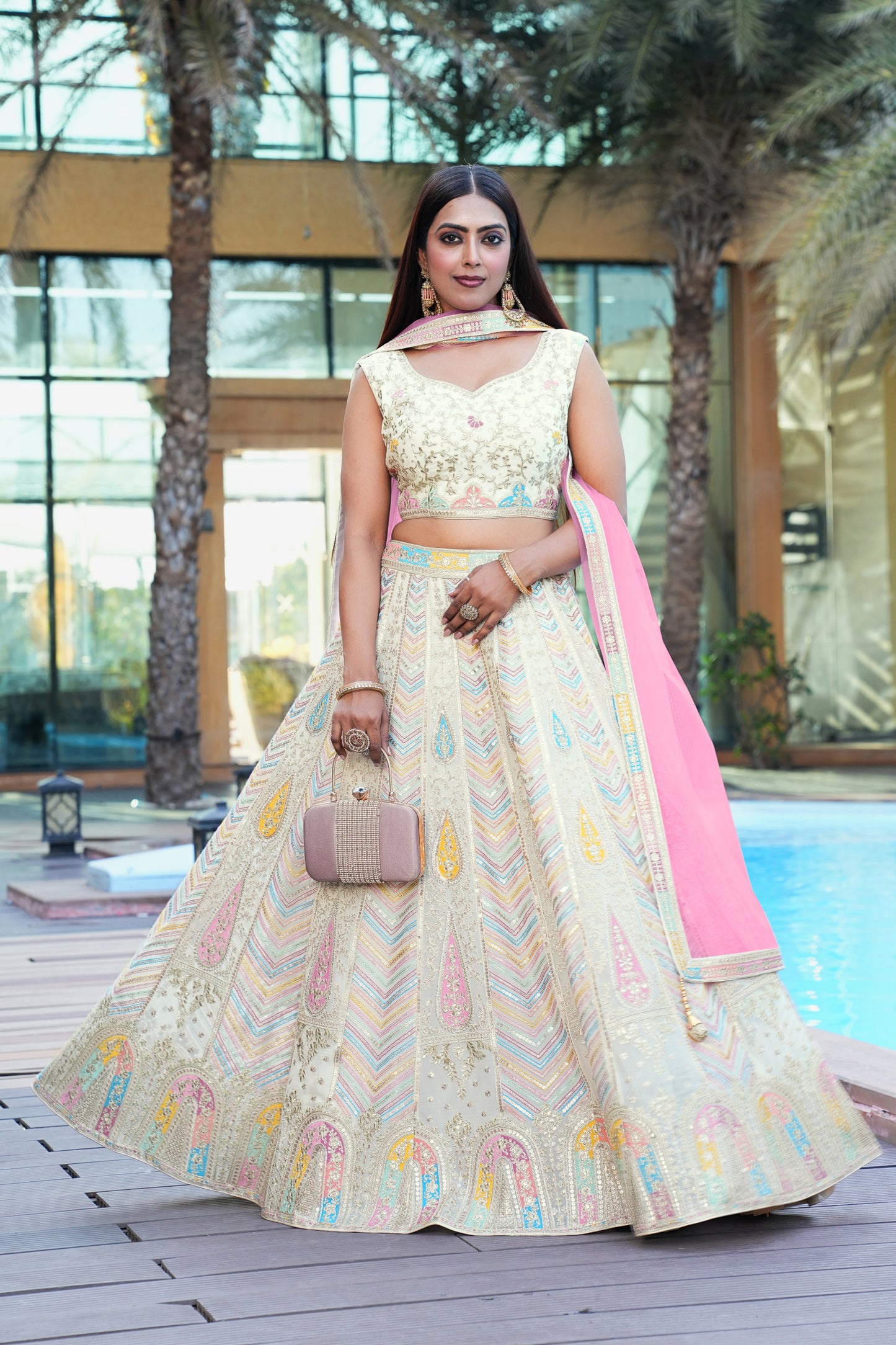 Pink color Embroidery & Sequence work Designer Lehenga Choli BL1213