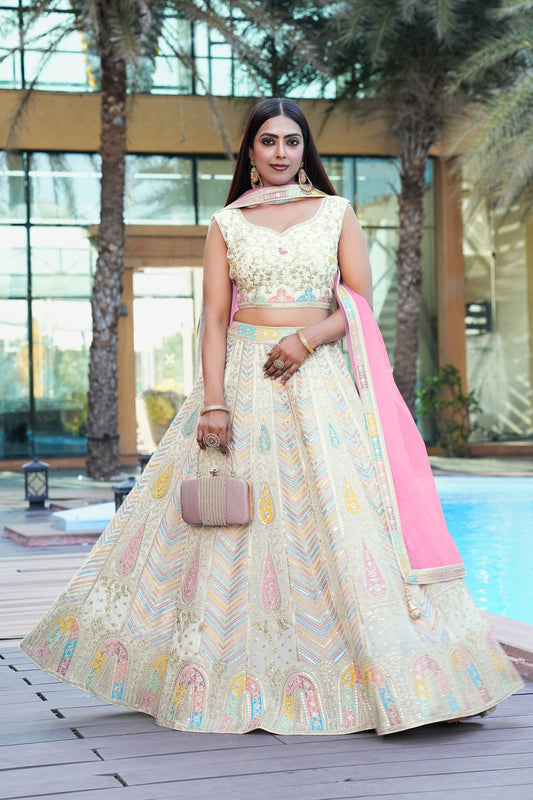 Pink color Embroidery & Sequence work Designer Lehenga Choli BL1213