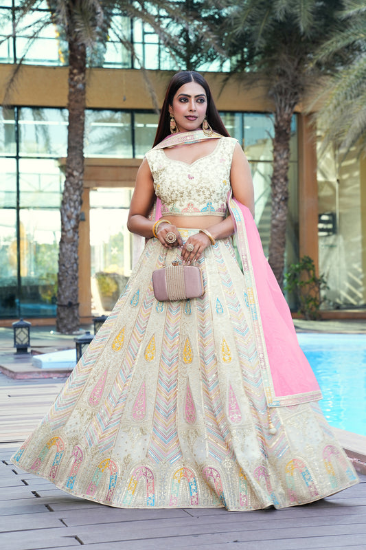 Pink color Embroidery & Sequence work Designer Lehenga Choli BL1213
