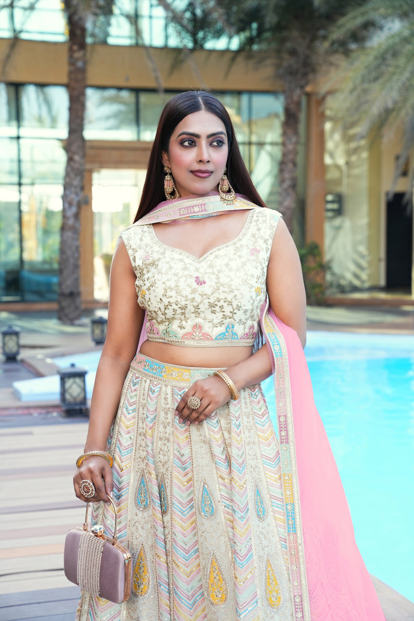 Pink color Embroidery & Sequence work Designer Lehenga Choli BL1213