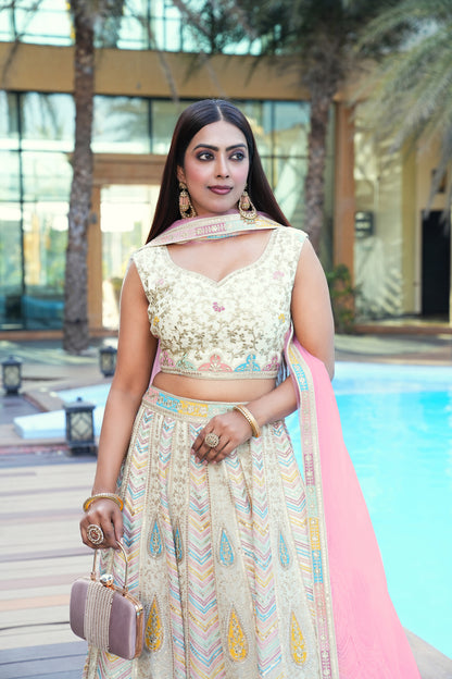 Pink color Embroidery & Sequence work Designer Lehenga Choli BL1213