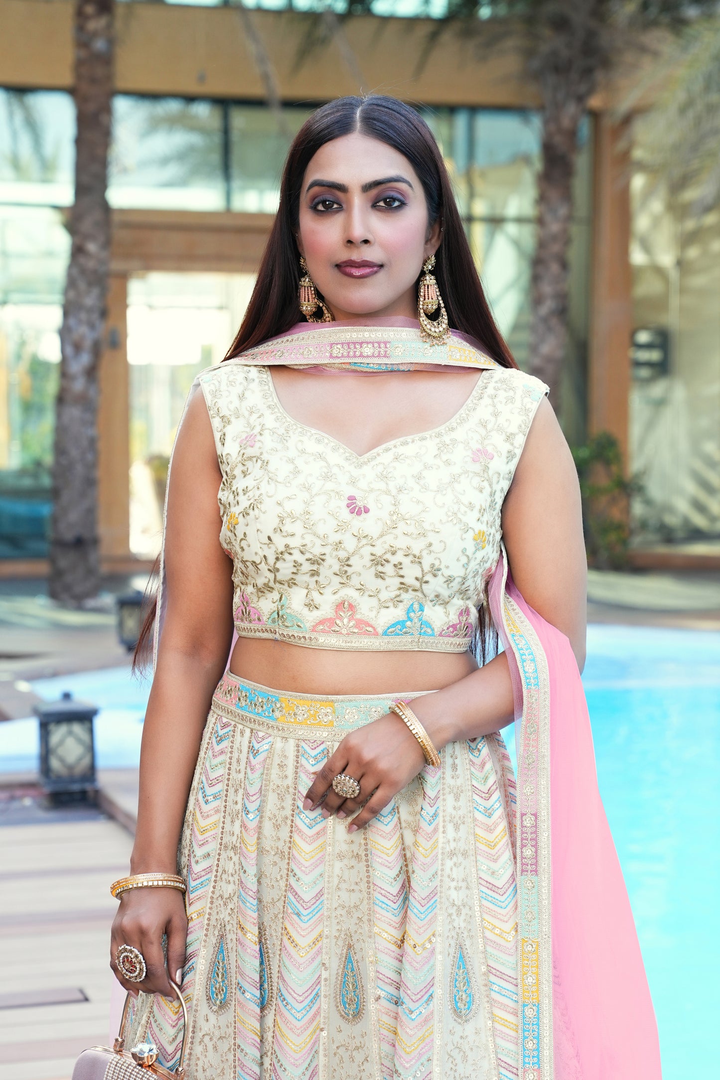Pink color Embroidery & Sequence work Designer Lehenga Choli BL1213