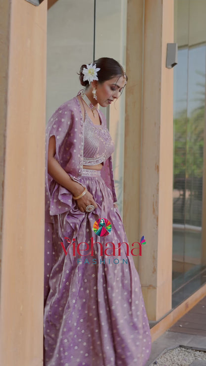 Purple color Sequence Embroidery work Designer Lehenga Choli BL1565