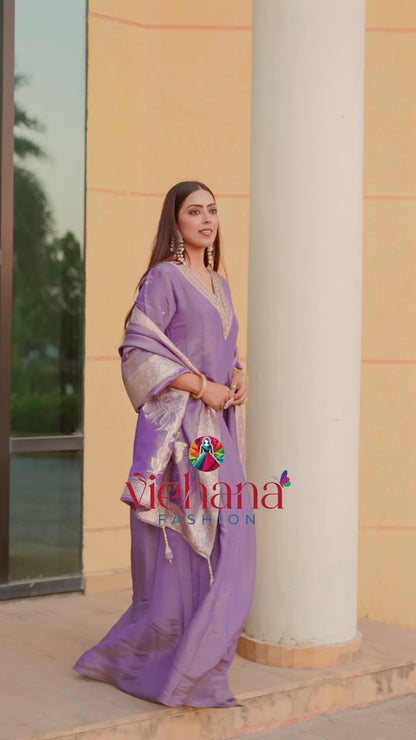 Purple color Sequence Thread work Designer Wedding Lehenga Choli For Wedding Function BL1378